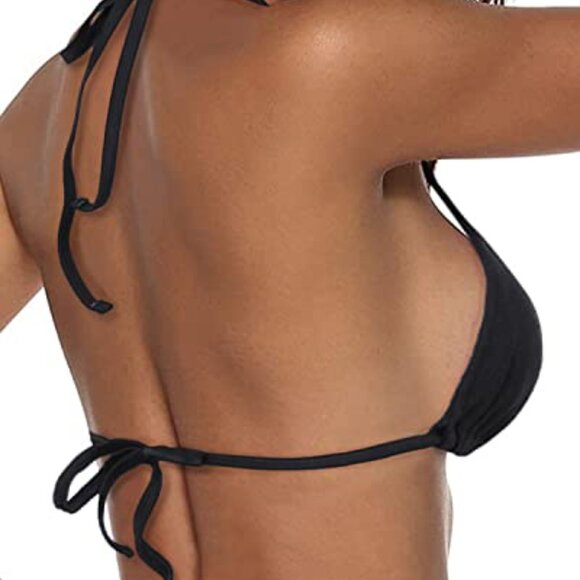 Tempt Me Black Triangle Bikini Top - Picture 3 of 8